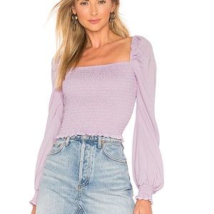 Lavender smocked top